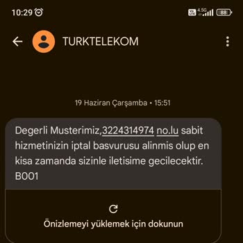 Taahhüt Bitmesine Bir Gün Kala İptal Başvurusu Yapılan TTNET Faturası