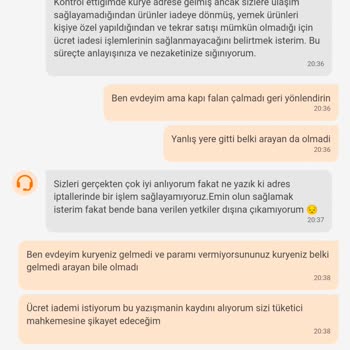 Trendyol Teslim Etmedikleri Yemeğin Parasını İade Etmediler