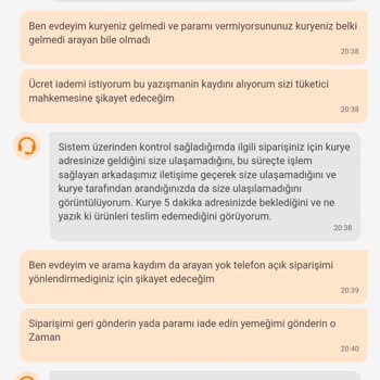 Trendyol Teslim Etmedikleri Yemeğin Parasını İade Etmediler