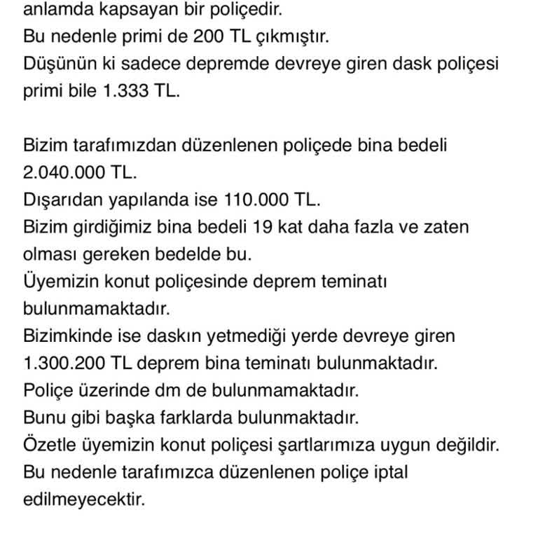 Eminevim Sigorta Çok Yüksek Sigorta Bedeli