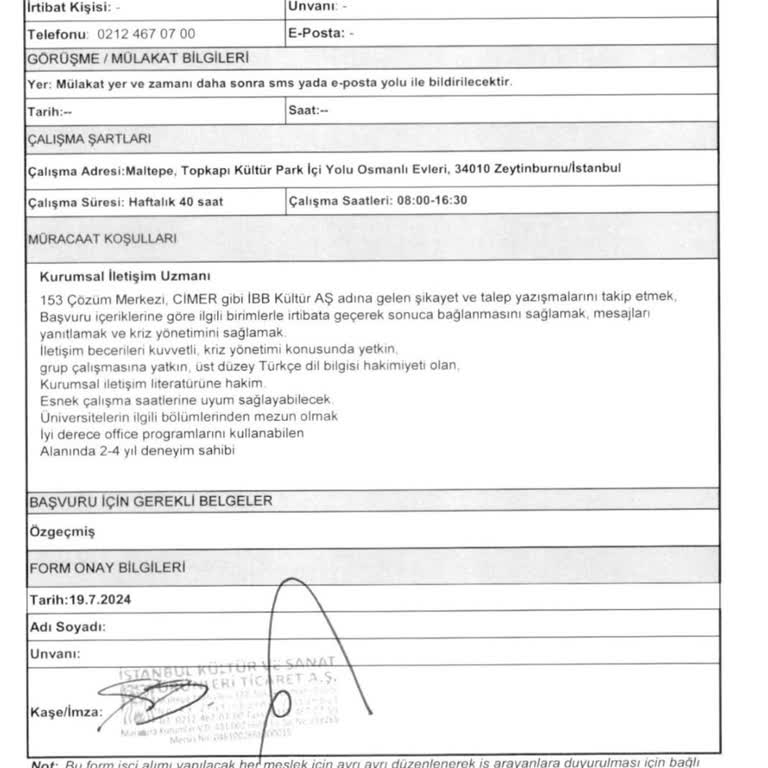 İBB İstanbul Büyükşehir Belediyesi Kurum Dışı Kamu Personel Alımı