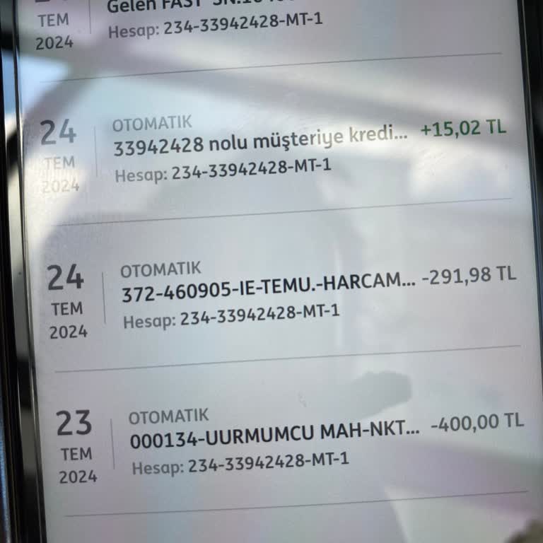 Temu Kartımdan Para Çekmiş