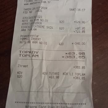 Watsons İade Ve Değişim Yapmıyor