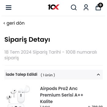 10xcep.com İade Talebi!