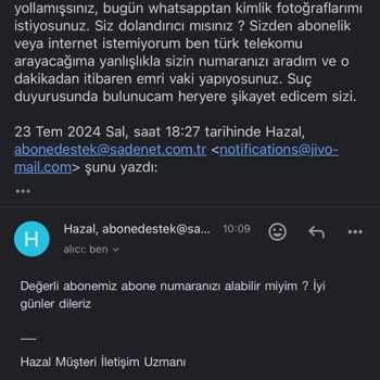 Sadenet Abonelik İptali Oyalaması