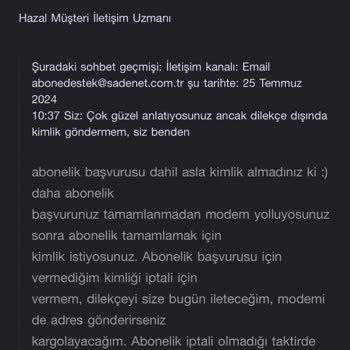 Sadenet Abonelik İptali Oyalaması