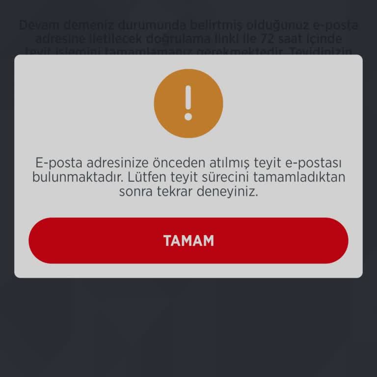 Ziraat Bankası Ziraat Mobilde E-posta Teyidi Yapılmıyor
