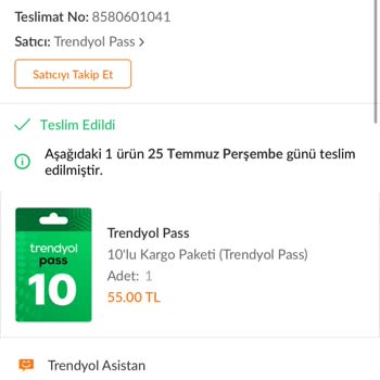 Trendyol Pass Sepetime Ekledi