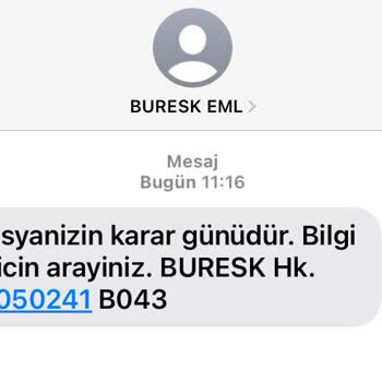 Buresk Hukuk (SMS) Alakasız Mesaj