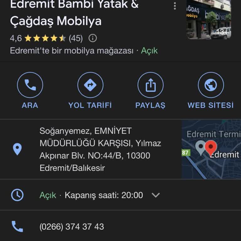 Çağdaş Mobilya (Edremit) Pişmanlıktır!