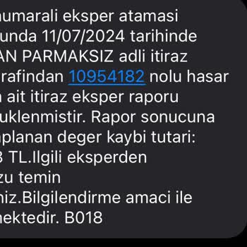 Ethica Sigorta'nın Eksper Hatası Nedeniyle Mağduriyet Yaşıyorum
