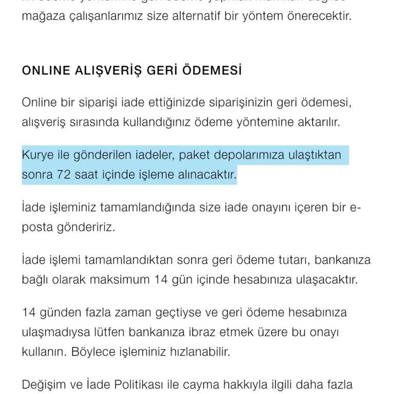 Zara İade Süresi İçinde İade Yapmıyor!