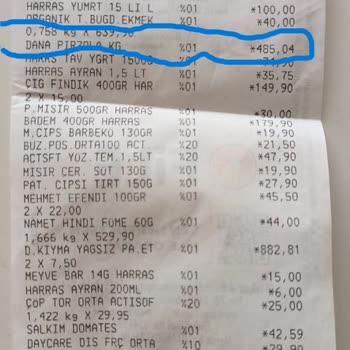 File Market Kasap Reyonu Yanlış Fiyatlandırma