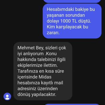 Midas Sistem Hatası Mağdur Olan Müşteriler