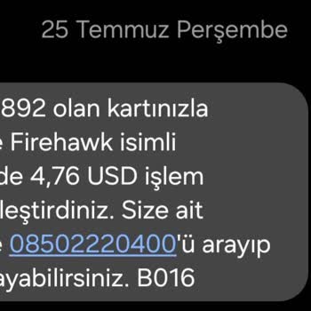 Google Uygulaması Firehawk Hesabımdan Para Çekmiş