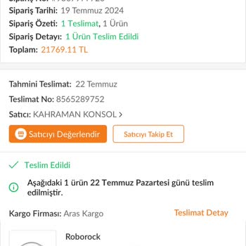 Aras Kargo Sütçü İmam Şubesi Kargomu Teslim Etmiyor