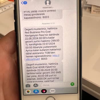 Vodafone Navigasyon Pass Paketi Ben Yüklemedim Kendileri Yüklemişler