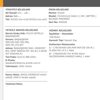 Arçelik 6264 I Bulaşık Makinesi Pişmanlıktır