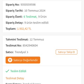 Trendyol Eksik Ürün Ve Paketin Bana Ulaşmaması