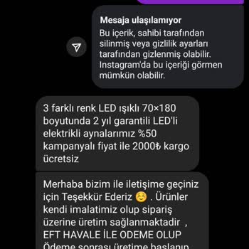 Ayna.Wood Instagram'dan Sipariş Verdim, Ürün Gelmedi