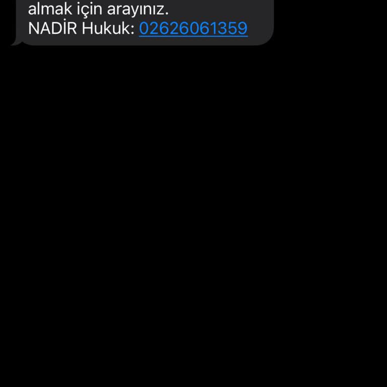 Nadir Hukuk (SMS) Nadir Hukuk Mesajı