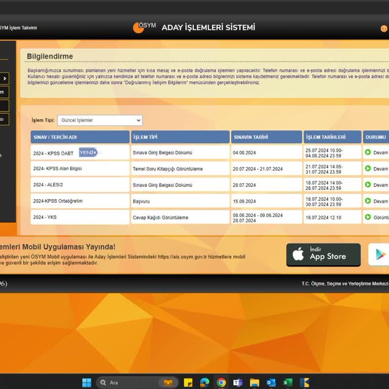 ÖSYM YKS Tercih Ekranı Aktif Olmadı!