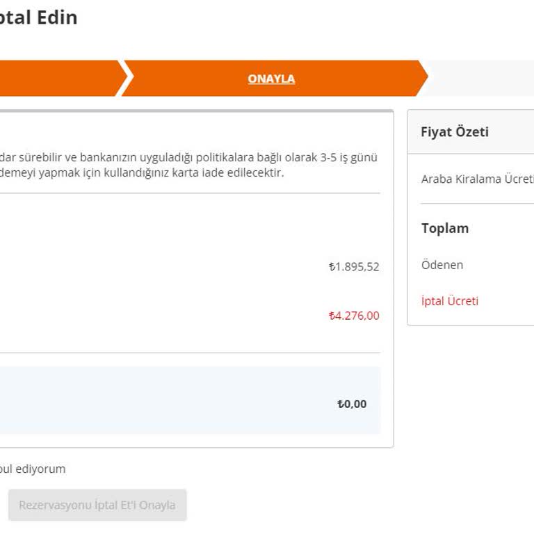 Holiday Autos Hizmet Alınamayan Araç Kiralama İçin Haksız İptal Ücreti Talebi