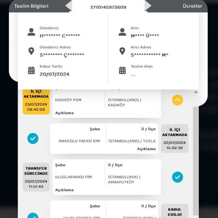 PTT Kargo (Anadolu Posta Dağıtım Merkezi) Dağıtım Sorunu Hk.