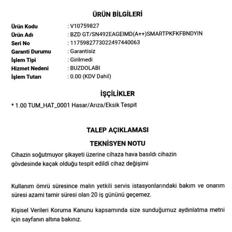 Vestel Buzdolabı Mağduriyet Hakkında
