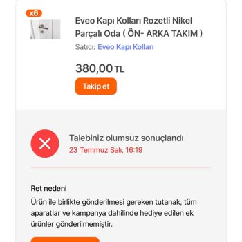 Hepsiburada'dan Aldığım Ürün Kalitesiz Çıktı Ve İade Sorunu Yaşıyorum