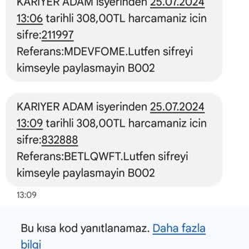 Kariyer Adam Ödeme İadesi Ve Bilgi Güvenliği Konusunda Yardım Talebi
