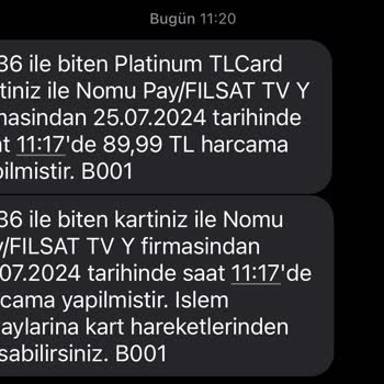 Filsat/Nomupay Usulsüz Para Çekimi