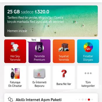Vodafone İnternet Aşım Hatası