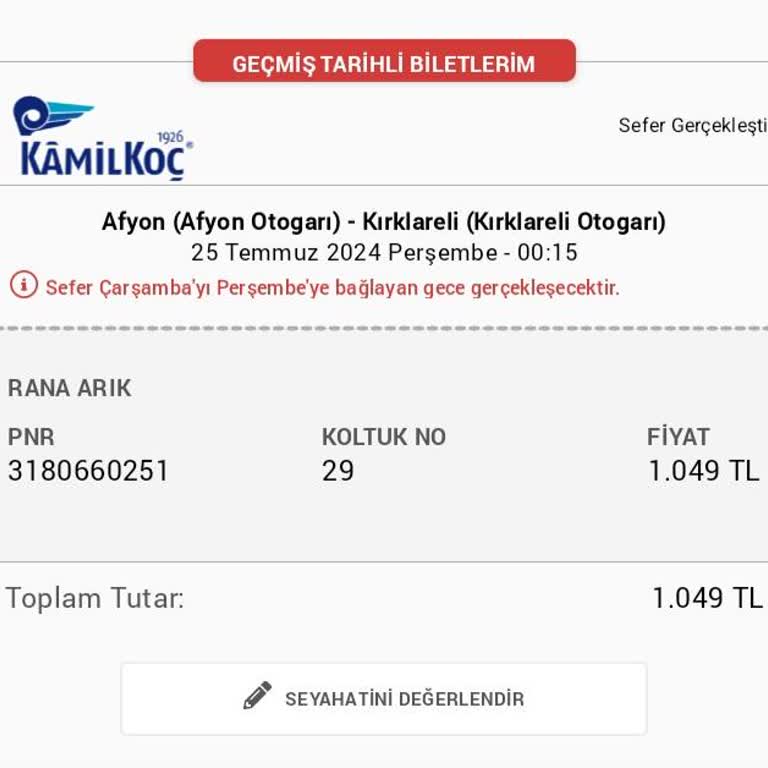 Kamil Koç Gecikme Yanlış Yönlendirme