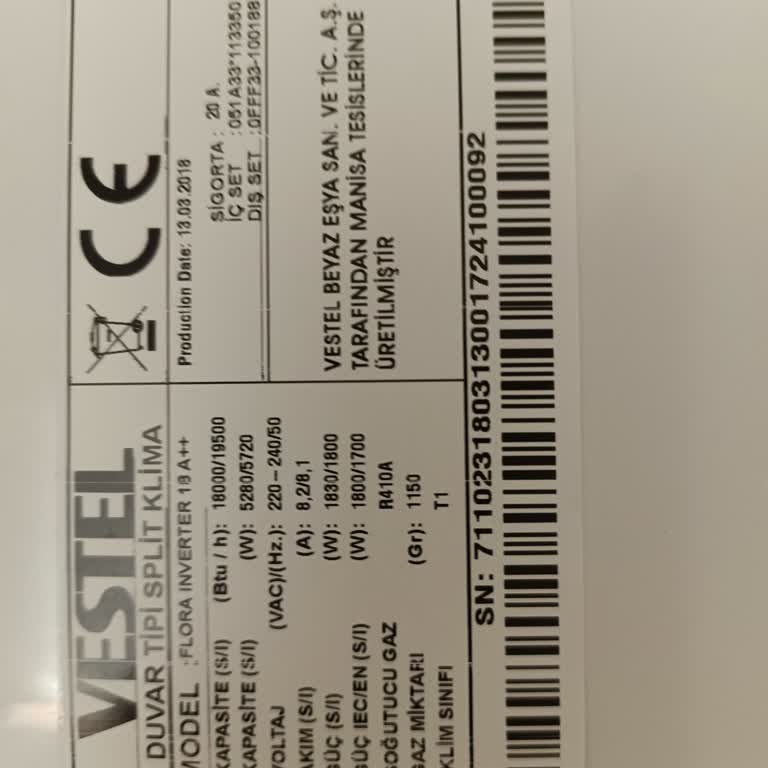 Vestel Flora 18bin BTU Klima Dış Ünite Kart Arızası. Çözümsüz