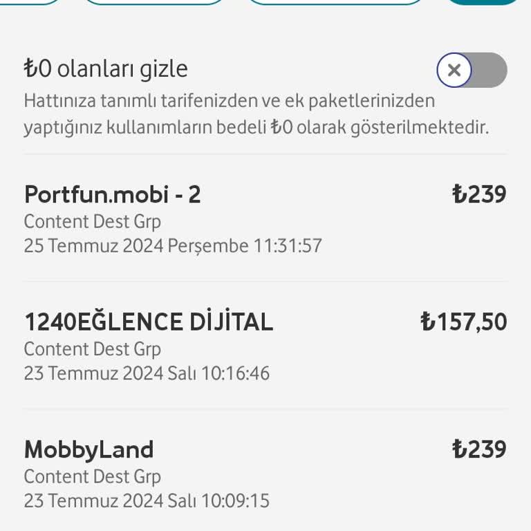 Vodafone Fazla Gelen Usulsüz Fatura Hk...