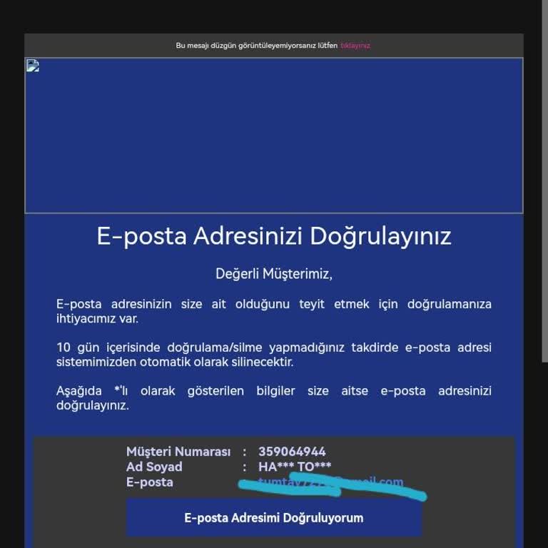 Turkiye İs Bankası'ndan Gelen Mail