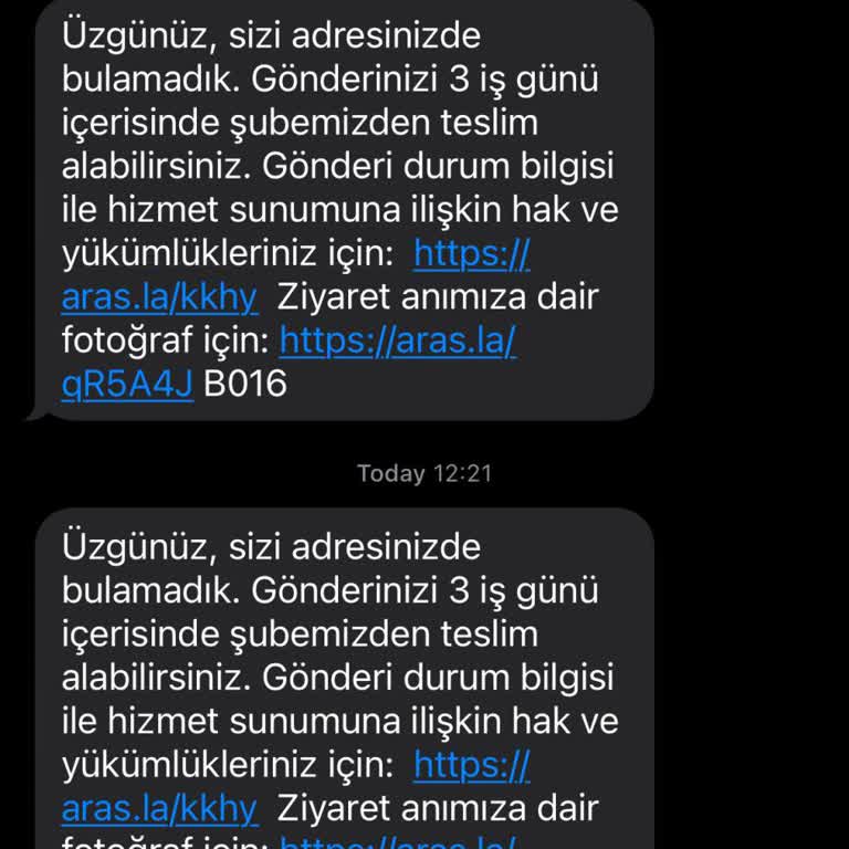 Aras Kargo Aras Red - Aras Teslimat Noktası, Teslimat Sorunu