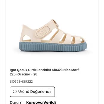 Igor Ayakkabı Siparişinden Farklı Gelen Ayakkabı