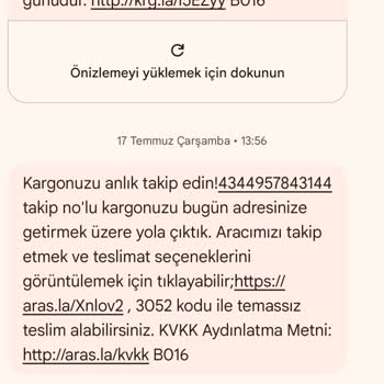 Aras Kargo'nun Siparişlerimi Teslim Etmemesiyle Ürünümün İade Olması