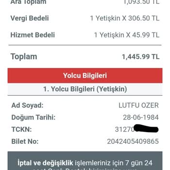 Obilet.com Bilet İade Ücretini İade Etmiyor