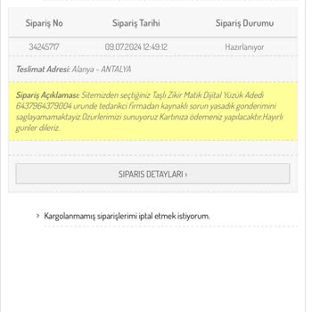 Sefamerve Ürünümü Kargoya Vermiyor Ve Müşteri Hizmetlerine Ulaşılmıyor