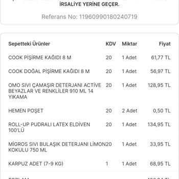 Migros EKSİK/YANLIŞ Ürün Gönderiyor