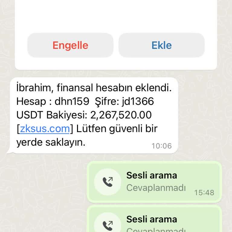 WhatsApp Business Üzerinden Mesaj Veya Hesap Bilgileri
