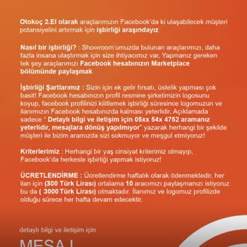 Facebook MarketPlace Yanıltıcı Facebook Reklamı İle İş Teklifi