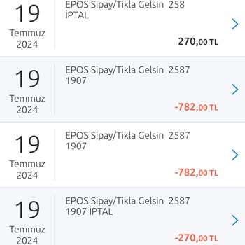Tıkla Gelsin Paramı İade Etmiyor Mükerrer Çekim Şikayeti