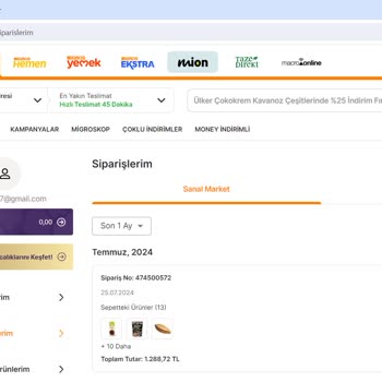 Migros Sanal Marketin Siparişimi İptali