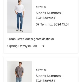 Mavi Firması Ürün Ve İade Yapmadı. 2 Temmuzdan Beri Param Ve Ürün Yok