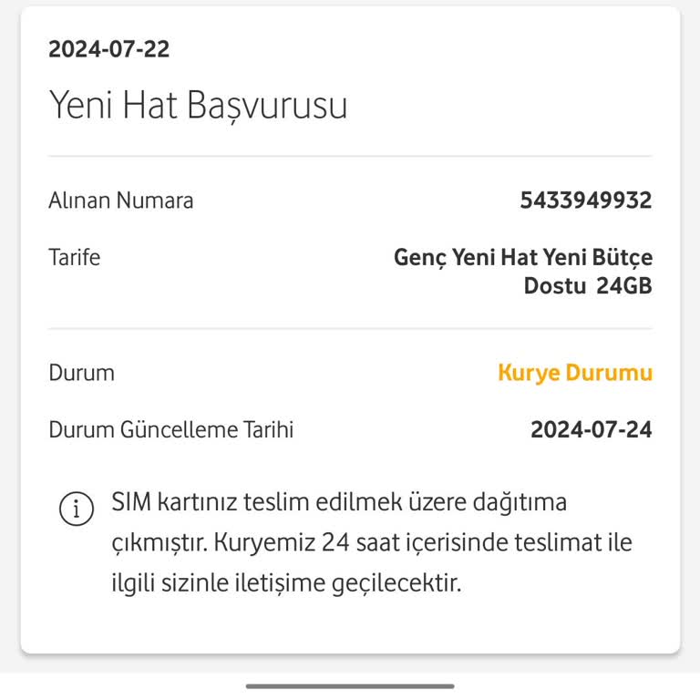 Vodafone Sim Kart Aktivasyon Olmuyor