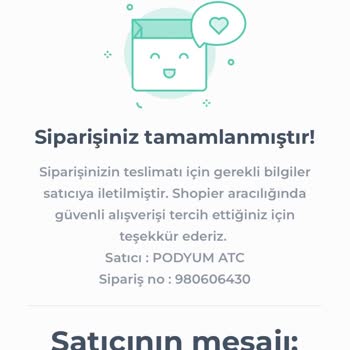 Shopier Podyum Atc Ürünümü Kargoya Vermiyor